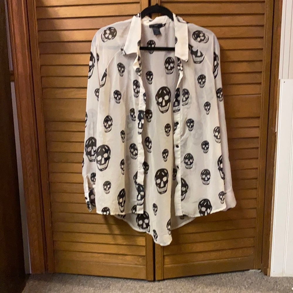 I-net cream skeleton blouse size large